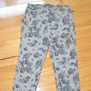 Jag Jeans 6 mid rise slim ankle tan gray blue